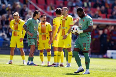 Afimico Pululu, Korona Kielce ve Jagiellonia Bialystok (Maciej Rogowski) takımları arasındaki PKO BP Ekstraklasa maçı sırasında görüldü.)