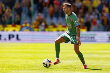 Jaroslaw Kubicki, Korona Kielce ve Jagiellonia Bialystok (Maciej Rogowski) takımları arasındaki PKO BP Ekstraklasa maçı sırasında görüldü.)