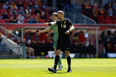 Tomasz Kwiatkowski, Korona Kielce ve Jagiellonia Bialystok (Maciej Rogowski) takımları arasındaki PKO BP Ekstraklasa maçında görüldü)