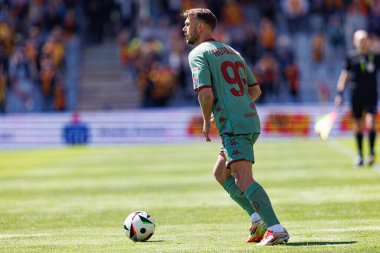 Kristoffer Normann Hansen, Korona Kielce ve Jagiellonia Bialystok (Maciej Rogowski) takımları arasındaki PKO BP Ekstraklasa maçında görüldü.)