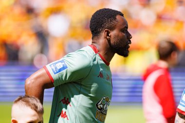 Afimico Pululu, Korona Kielce ve Jagiellonia Bialystok (Maciej Rogowski) takımları arasındaki PKO BP Ekstraklasa maçı sırasında görüldü.)