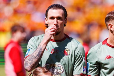 Darko Churlinov, Korona Kielce ve Jagiellonia Bialystok (Maciej Rogowski) takımları arasındaki PKO BP Ekstraklasa maçında görüldü)