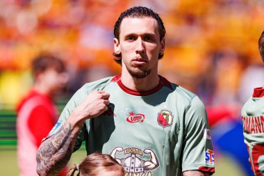 Darko Churlinov, Korona Kielce ve Jagiellonia Bialystok (Maciej Rogowski) takımları arasındaki PKO BP Ekstraklasa maçında görüldü)