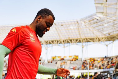 Afimico Pululu, Korona Kielce ve Jagiellonia Bialystok (Maciej Rogowski) takımları arasındaki PKO BP Ekstraklasa maçı sırasında görüldü.)