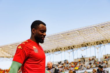 Afimico Pululu, Korona Kielce ve Jagiellonia Bialystok (Maciej Rogowski) takımları arasındaki PKO BP Ekstraklasa maçı sırasında görüldü.)