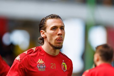 Darko Churlinov, Korona Kielce ve Jagiellonia Bialystok (Maciej Rogowski) takımları arasındaki PKO BP Ekstraklasa maçında görüldü)