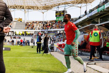 Afimico Pululu, Korona Kielce ve Jagiellonia Bialystok (Maciej Rogowski) takımları arasındaki PKO BP Ekstraklasa maçı sırasında görüldü.)