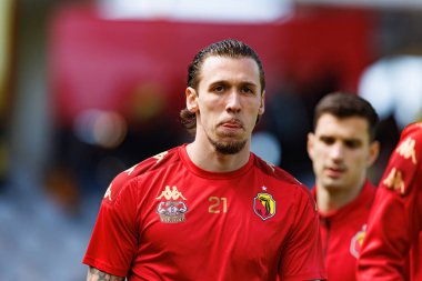 Darko Churlinov, Korona Kielce ve Jagiellonia Bialystok (Maciej Rogowski) takımları arasındaki PKO BP Ekstraklasa maçında görüldü)