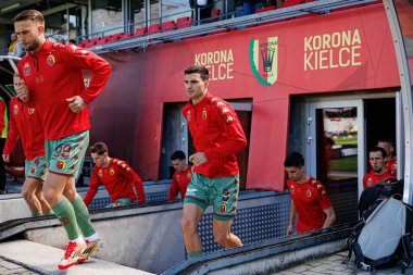 Dusan Stojinoviç, Korona Kielce ve Jagiellonia Bialystok (Maciej Rogowski) takımları arasındaki PKO BP Ekstraklasa maçında görüldü)