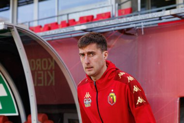 Taras Romanczuk, Korona Kielce ve Jagiellonia Bialystok (Maciej Rogowski) takımları arasındaki PKO BP Ekstraklasa maçında görüldü)