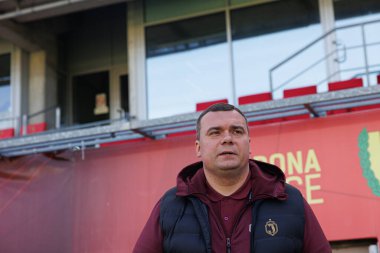 Adrian Siemieniec, Korona Kielce ve Jagiellonia Bialystok (Maciej Rogowski) takımları arasındaki PKO BP Ekstraklasa maçı sırasında görüldü)