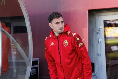 Adrian Dieguez, Korona Kielce ve Jagiellonia Bialystok (Maciej Rogowski) takımları arasındaki PKO BP Ekstraklasa maçı sırasında görüldü)