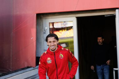 Darko Churlinov, Korona Kielce ve Jagiellonia Bialystok (Maciej Rogowski) takımları arasındaki PKO BP Ekstraklasa maçında görüldü)