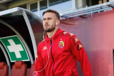 Kristoffer Normann Hansen, Korona Kielce ve Jagiellonia Bialystok (Maciej Rogowski) takımları arasındaki PKO BP Ekstraklasa maçında görüldü.)