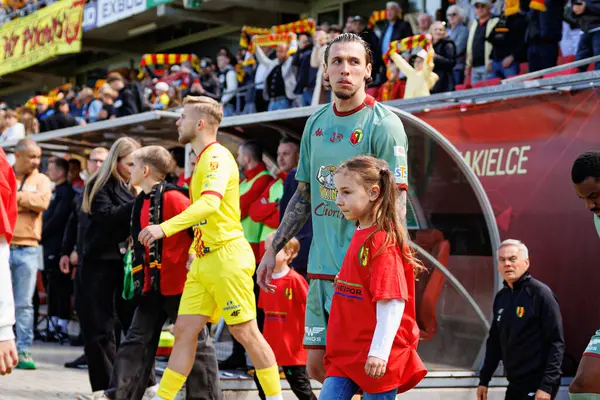 Darko Churlinov, Korona Kielce ve Jagiellonia Bialystok (Maciej Rogowski) takımları arasındaki PKO BP Ekstraklasa maçında görüldü)