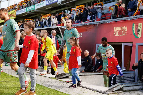 Darko Churlinov, Korona Kielce ve Jagiellonia Bialystok (Maciej Rogowski) takımları arasındaki PKO BP Ekstraklasa maçında görüldü)