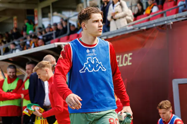 Oskar Pietuszewski, Korona Kielce ve Jagiellonia Bialystok (Maciej Rogowski) takımları arasındaki PKO BP Ekstraklasa maçında görüldü)