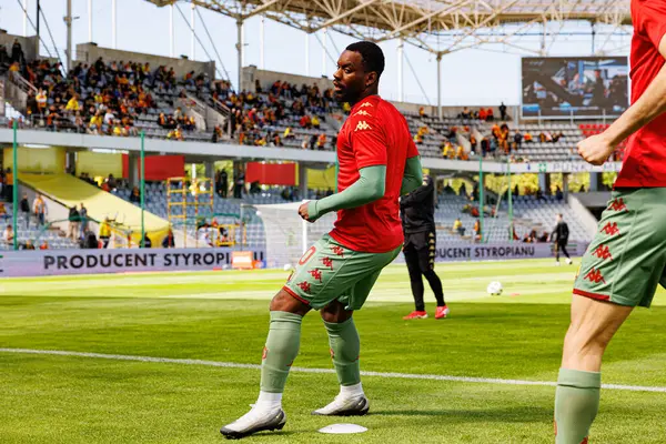 Afimico Pululu, Korona Kielce ve Jagiellonia Bialystok (Maciej Rogowski) takımları arasındaki PKO BP Ekstraklasa maçı sırasında görüldü.)