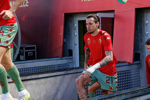 Darko Churlinov, Korona Kielce ve Jagiellonia Bialystok (Maciej Rogowski) takımları arasındaki PKO BP Ekstraklasa maçında görüldü)