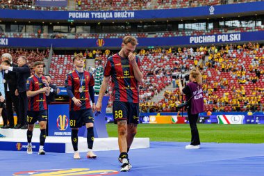 Danijel Loncar, Legia Warszawa ve Pogon Szczecin (Maciej Rogowski) takımları arasında 2025 Polonya Kupası finalinde görüldü.)