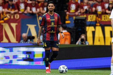 Leo Borges, Legia Warszawa ve Pogon Szczecin (Maciej Rogowski) takımları arasında 2025 Polonya Kupası finalinde görüldü.)