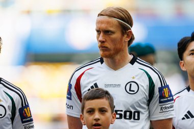 Radovan Pankov, Legia Warszawa ve Pogon Szczecin (Maciej Rogowski) takımları arasında 2025 Polonya Kupası finalinde görüldü.)