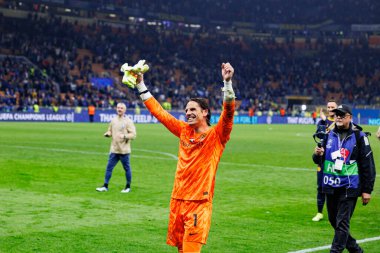 Yann Sommer UEFA Şampiyonlar Ligi yarı final maçında Internazionale Milano ve FC Barcelona (Maciej Rogowski) takımları arasında görüldü.)