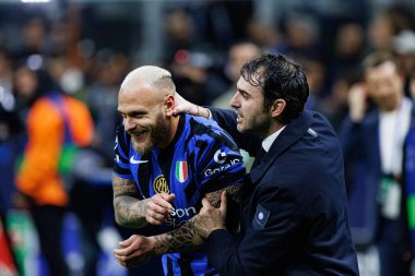 Federico Dimarco UEFA Şampiyonlar Ligi yarı final maçında Internazionale Milano ve FC Barcelona (Maciej Rogowski) takımları arasında görüldü.)