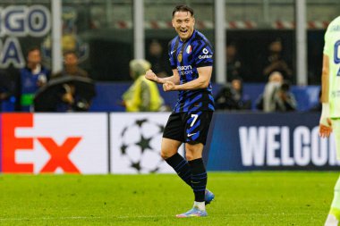 Piotr Zielinski UEFA Şampiyonlar Ligi yarı final maçında Internazionale Milano ve FC Barcelona (Maciej Rogowski) takımları arasında görüldü.)