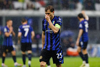 Nicolo Barella UEFA Şampiyonlar Ligi yarı final maçında Internazionale Milano ve FC Barcelona (Maciej Rogowski) takımları arasında görüldü.)