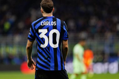 Carlos Augusto UEFA Şampiyonlar Ligi yarı final maçında Internazionale Milano ve FC Barcelona (Maciej Rogowski) takımları arasında görüldü.)