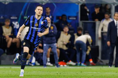Piotr Zielinski UEFA Şampiyonlar Ligi yarı final maçında Internazionale Milano ve FC Barcelona (Maciej Rogowski) takımları arasında görüldü.)