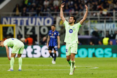 Eric Garcia UEFA Şampiyonlar Ligi yarı final maçında Milano ve Barcelona takımları arasında gol üstüne gol atarken görüldü (Maciej Rogowski)