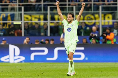 Eric Garcia UEFA Şampiyonlar Ligi yarı final maçında Milano ve Barcelona takımları arasında gol üstüne gol atarken görüldü (Maciej Rogowski)