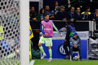 Robert Lewandowski UEFA Şampiyonlar Ligi yarı final maçında Internazionale Milano ve FC Barcelona (Maciej Rogowski) takımları arasında görüldü.)