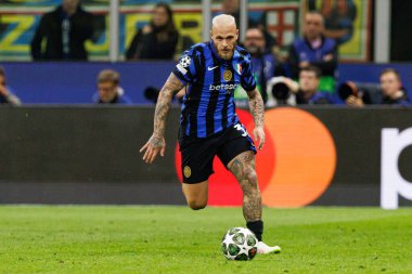 Federico Dimarco UEFA Şampiyonlar Ligi yarı final maçında Internazionale Milano ve FC Barcelona (Maciej Rogowski) takımları arasında görüldü.)