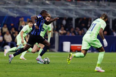Marcus Thuram UEFA Şampiyonlar Ligi yarı final maçında Internazionale Milano ve FC Barcelona (Maciej Rogowski) takımları arasında görüldü.)