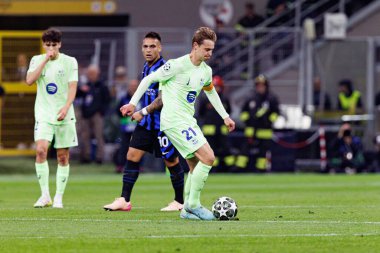 Lautaro Martinez ve Frenkie De Jong UEFA Şampiyonlar Ligi yarı final maçında Internazionale Milano ve FC Barcelona (Maciej Rogowski)