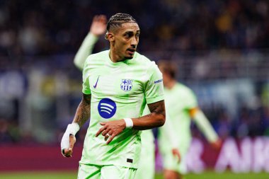 Raphinha UEFA Şampiyonlar Ligi yarı final maçında Internazionale Milano ve FC Barcelona (Maciej Rogowski) takımları arasında görüldü.)