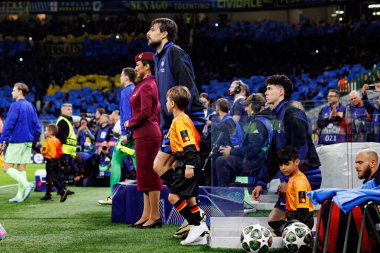 Francesco Acerbi UEFA Şampiyonlar Ligi yarı final maçında Internazionale Milano ve FC Barcelona (Maciej Rogowski) takımları arasında görüldü.)