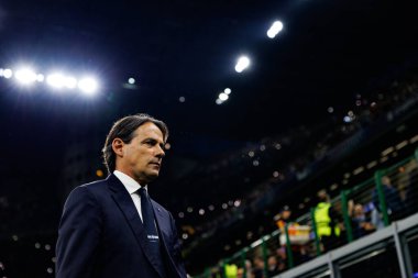 Simone Inzaghi UEFA Şampiyonlar Ligi yarı final maçında Internazionale Milano ve FC Barcelona (Maciej Rogowski) takımları arasında görüldü.)