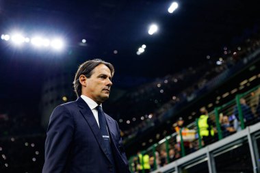 Simone Inzaghi UEFA Şampiyonlar Ligi yarı final maçında Internazionale Milano ve FC Barcelona (Maciej Rogowski) takımları arasında görüldü.)
