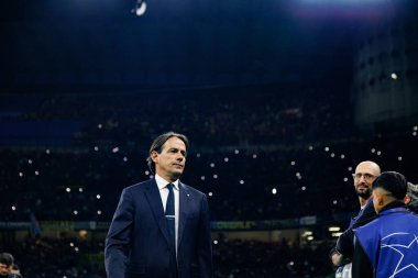 Simone Inzaghi UEFA Şampiyonlar Ligi yarı final maçında Internazionale Milano ve FC Barcelona (Maciej Rogowski) takımları arasında görüldü.)