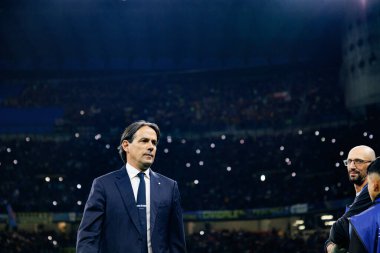 Simone Inzaghi UEFA Şampiyonlar Ligi yarı final maçında Internazionale Milano ve FC Barcelona (Maciej Rogowski) takımları arasında görüldü.)