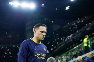 Piotr Zielinski UEFA Şampiyonlar Ligi yarı final maçında Internazionale Milano ve FC Barcelona (Maciej Rogowski) takımları arasında görüldü.)