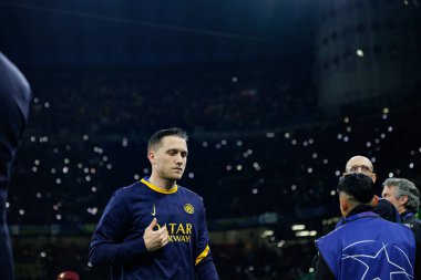 Piotr Zielinski UEFA Şampiyonlar Ligi yarı final maçında Internazionale Milano ve FC Barcelona (Maciej Rogowski) takımları arasında görüldü.)