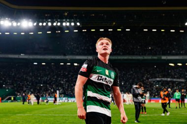Conrad Harder, Liga Portekiz maçı sırasında Estadio Jose Alvalade 'de (Maciej Rogowski) spor takımları ile Gil Vicente FC arasında görüldü.)