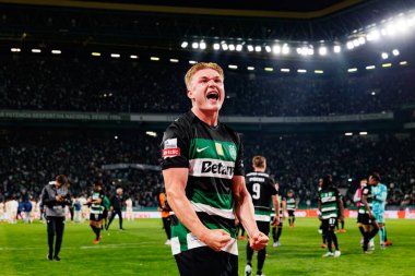 Conrad Harder, Liga Portekiz maçı sırasında Estadio Jose Alvalade 'de (Maciej Rogowski) spor takımları ile Gil Vicente FC arasında görüldü.)