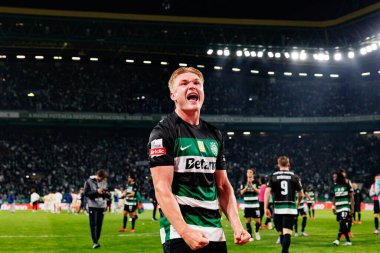 Conrad Harder, Liga Portekiz maçı sırasında Estadio Jose Alvalade 'de (Maciej Rogowski) spor takımları ile Gil Vicente FC arasında görüldü.)