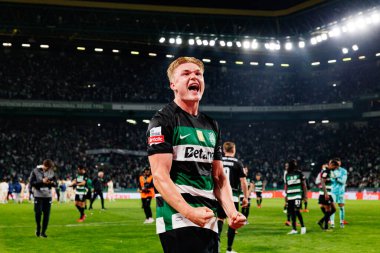Conrad Harder, Liga Portekiz maçı sırasında Estadio Jose Alvalade 'de (Maciej Rogowski) spor takımları ile Gil Vicente FC arasında görüldü.)